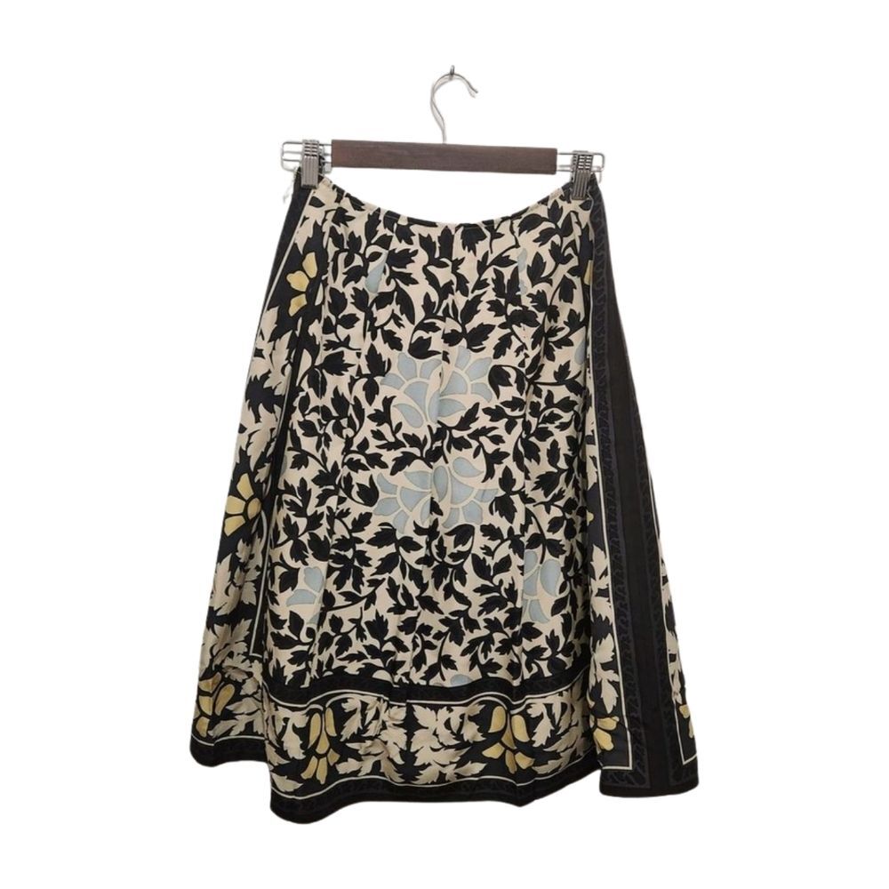 Isda & Co. Silk Knee Length A-Line Skirt 0